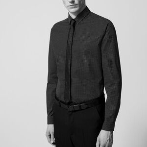 The Kooples Black Microdot Button-Down Shirt